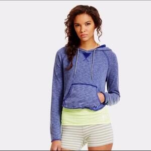 Under Armour Women's Rollick Cropped Pullover Hoodie Blue - 1243125 Size Medium